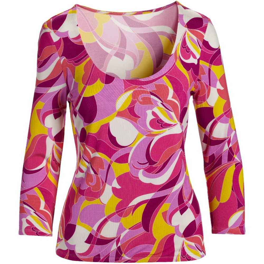 Boston proper so effortless 3/4 sleeve Colorful Women's Patterned Top
